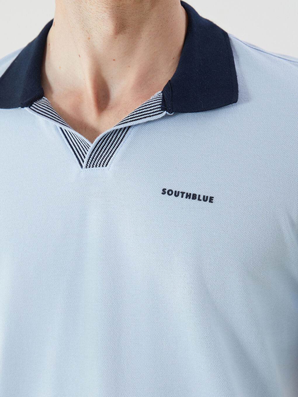 SOUTHBLUE Polo Neck Pique Men's T-Shirt -S5Q479Z8-QJH