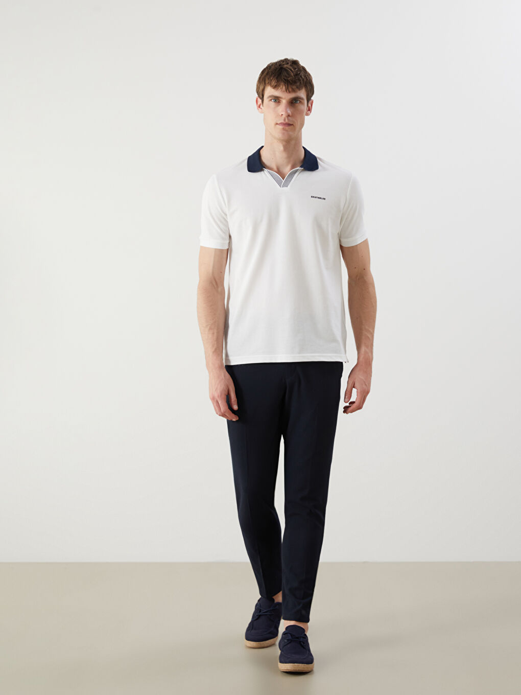 SOUTHBLUE Polo Neck Pique Men's T-Shirt -S5Q479Z8-R9J