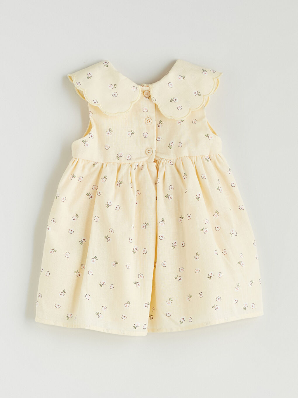 Peter Pan Collar Floral Baby Girls' Dress -S5Q493Z1-LUG