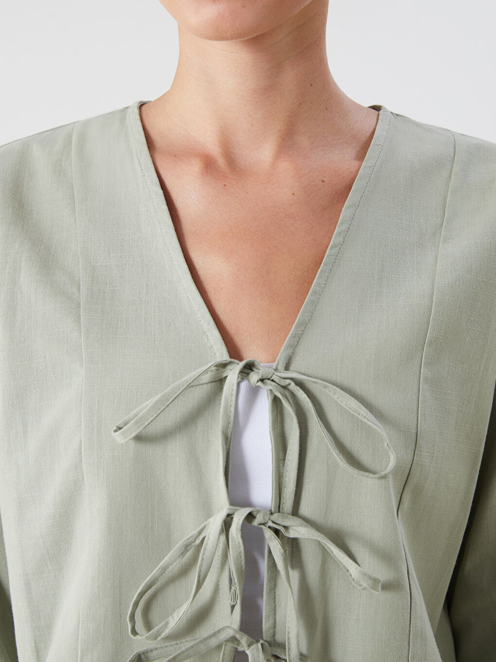 LCWAIKIKI Classic Frau GRÜN Bluse -S5Q495Z8-GGY