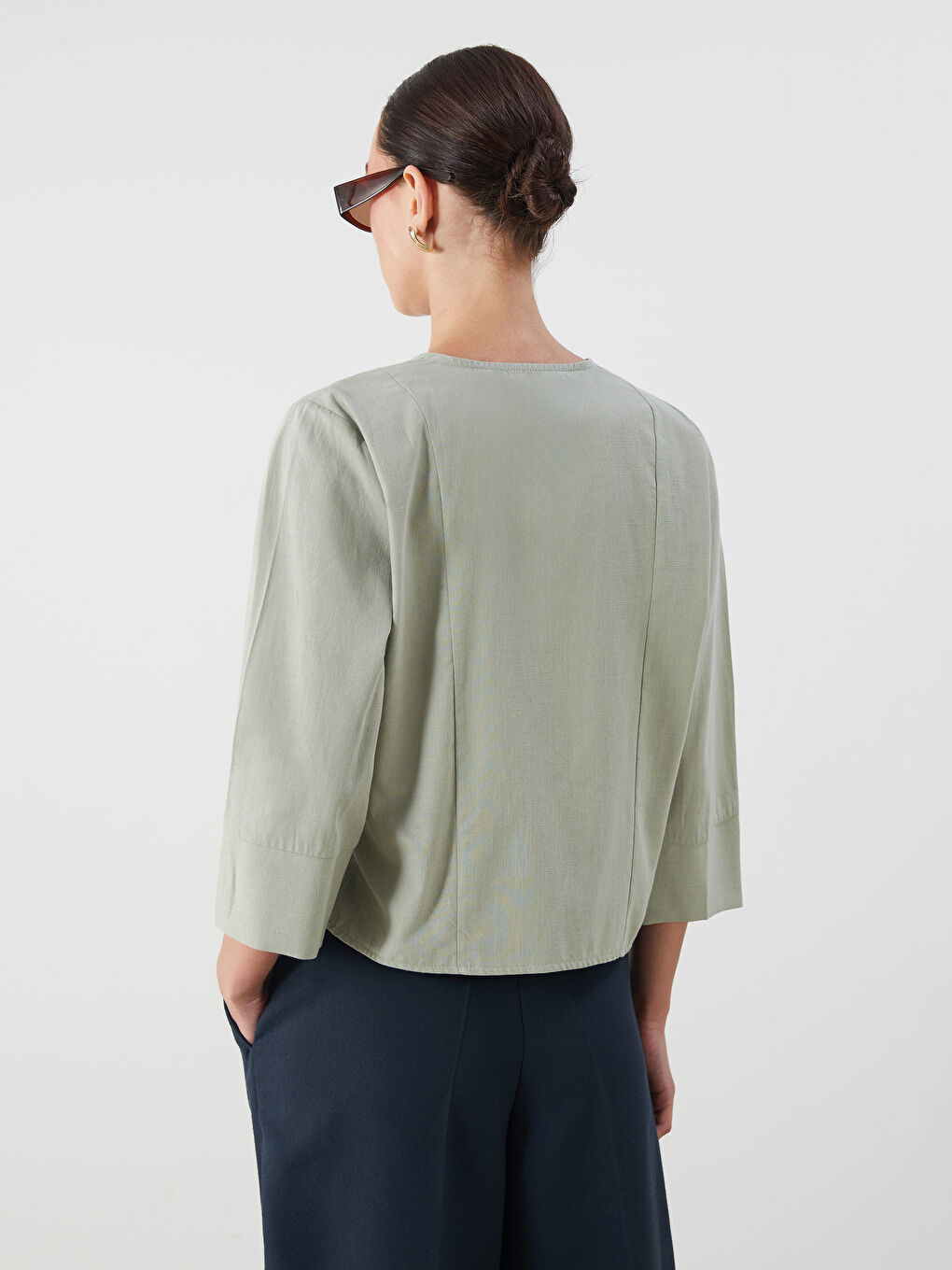 LCWAIKIKI Classic Frau GRÜN Bluse -S5Q495Z8-GGY