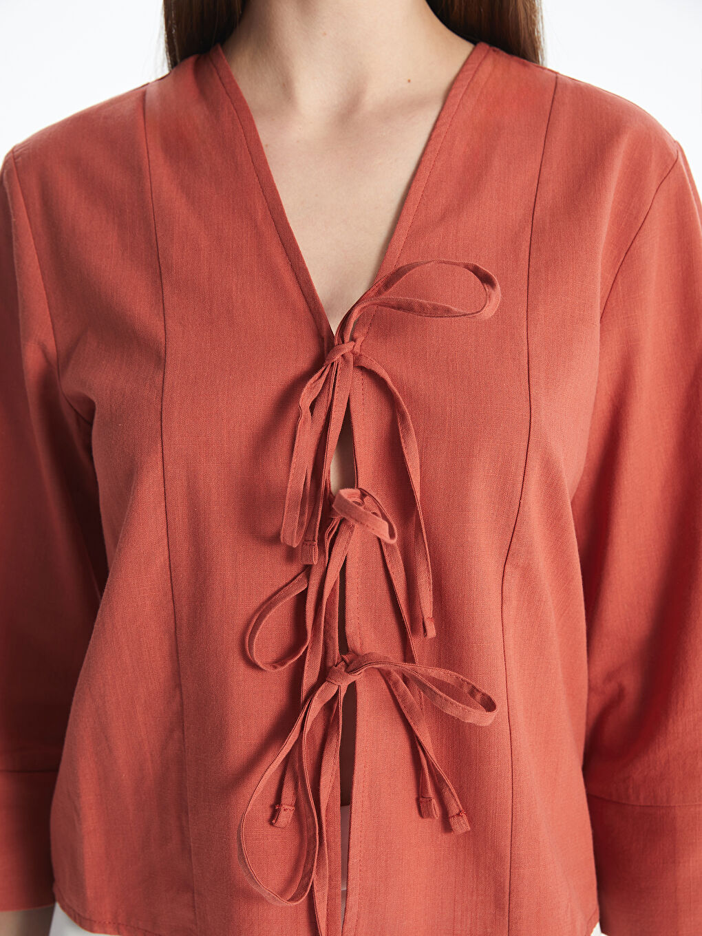 Woman BROWN Blouse -S5Q495Z8-R1Y