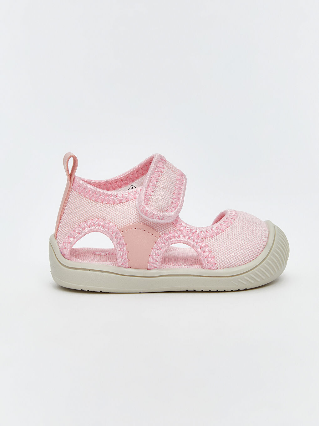 Pembe Cırt Cırtlı Kız Bebek Sandalet-1