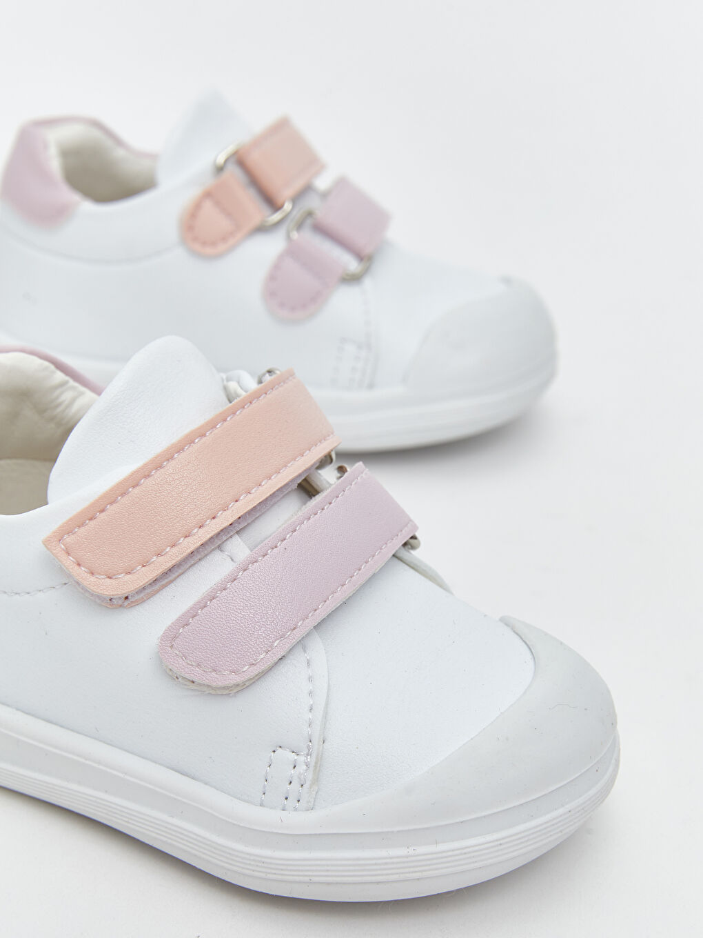 Beyaz Cırt Cırtlı Kız Bebek İlk Adım Ayakkabısı-2