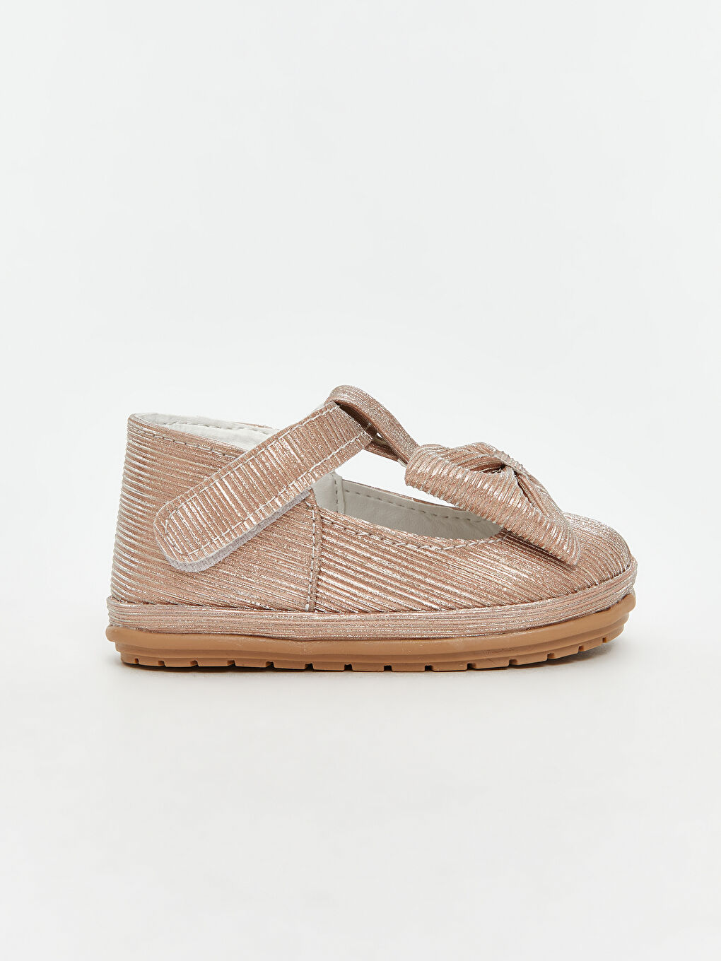 Pembe Fiyonk Detaylı Kız Bebek Spor Ayakkabı-1