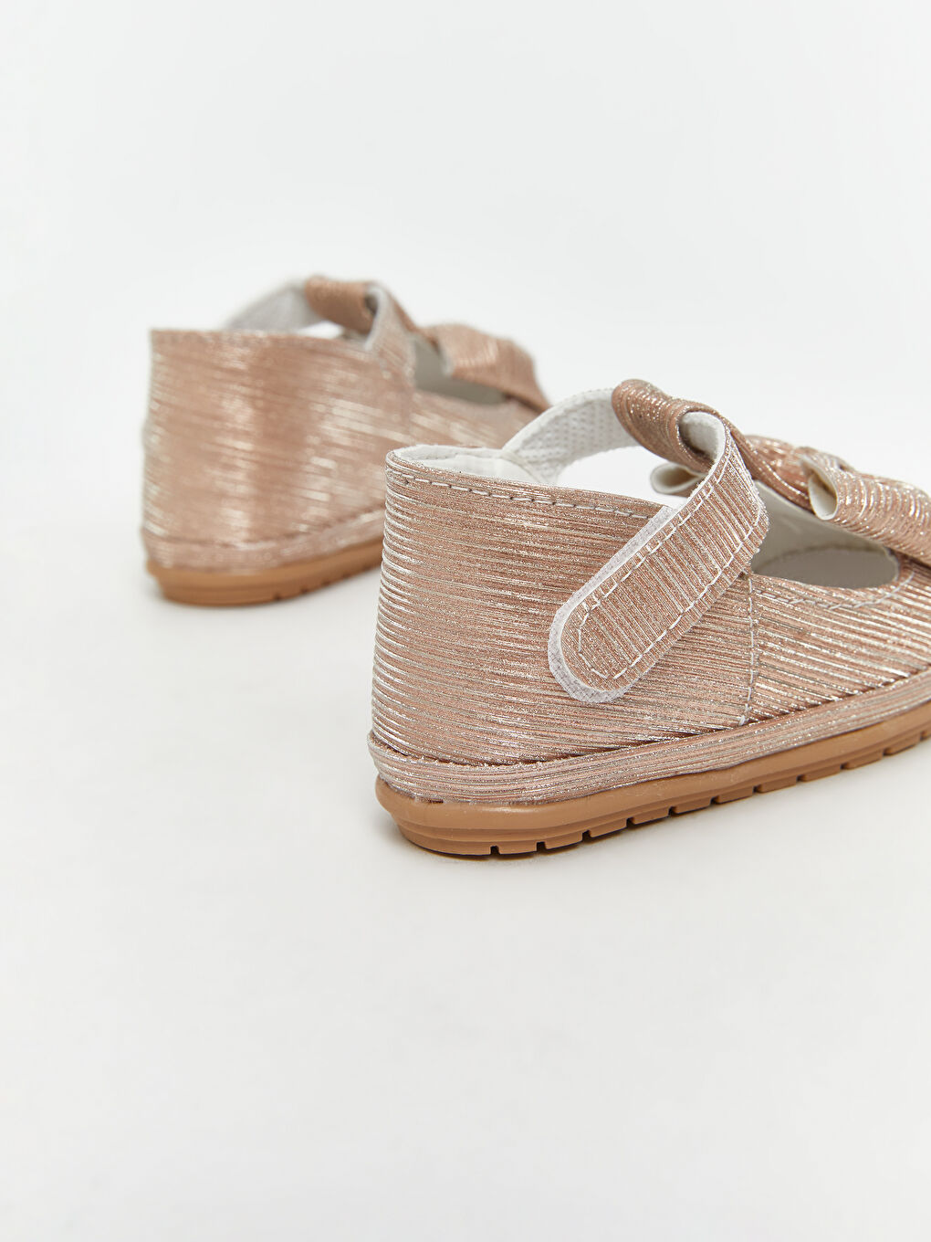 Pembe Fiyonk Detaylı Kız Bebek Spor Ayakkabı-3