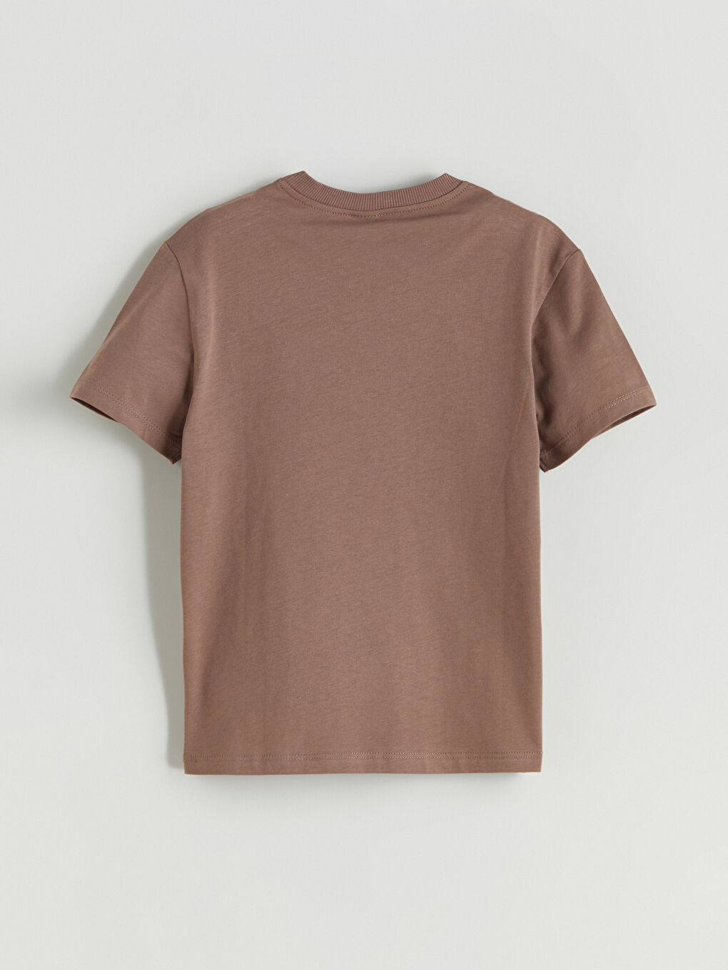 Kahverengi Bisiklet Yaka Erkek Çocuk Tişört-2