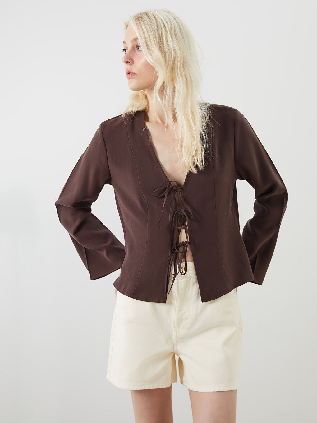 Woman BROWN Blouse -S5Q560Z8-VKD