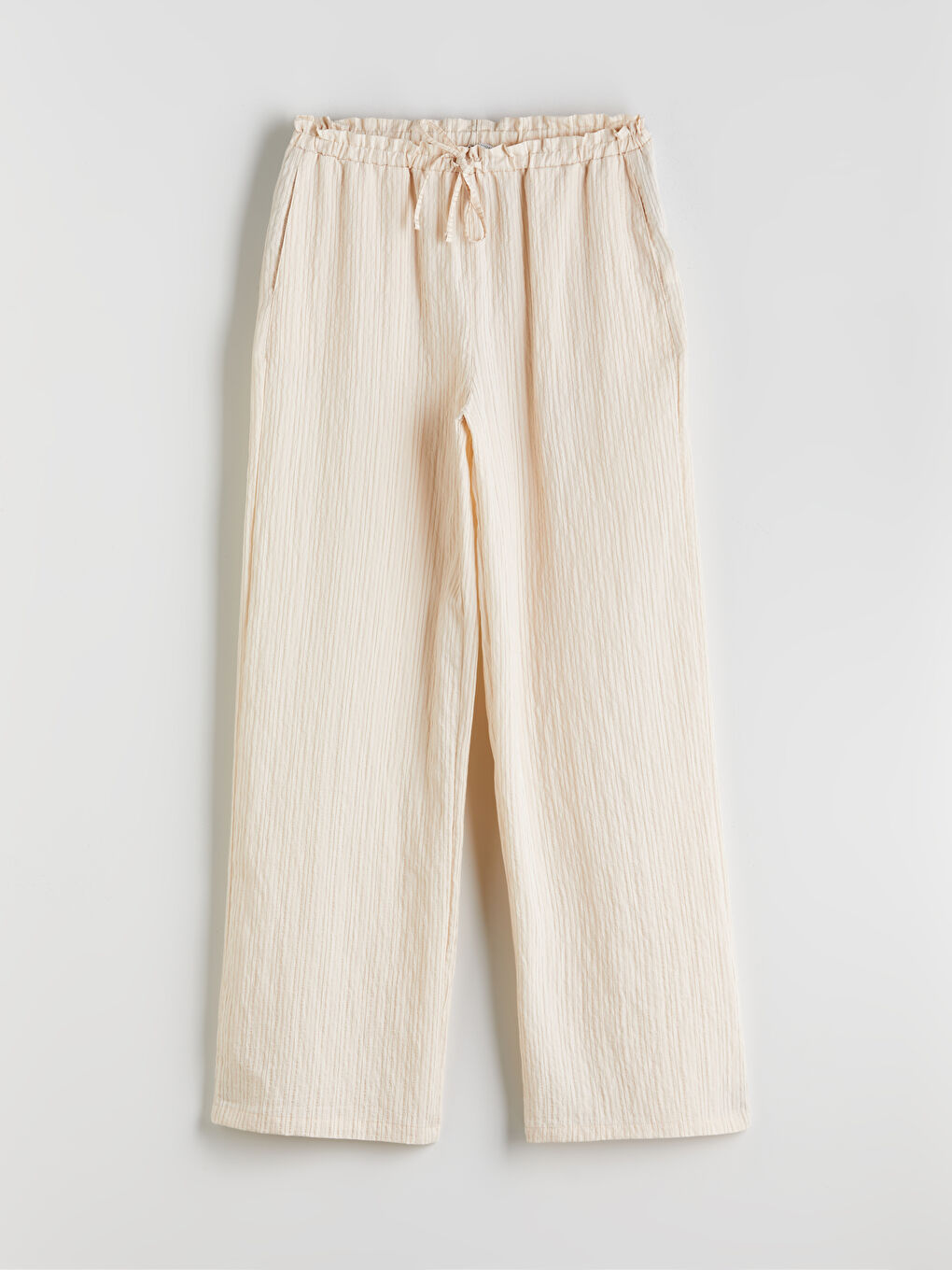 LCW Vision Elasticated Waist Striped Wide Leg Women's Trousers -S5Q561Z8-LEW