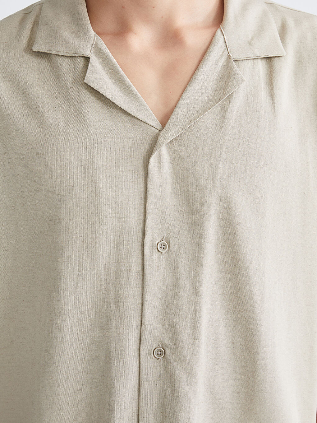 XSIDE Relaxed Fit Resort Neck Short Sleeve Linen Blend Men's Shirt -S5Q576Z8-ZT8