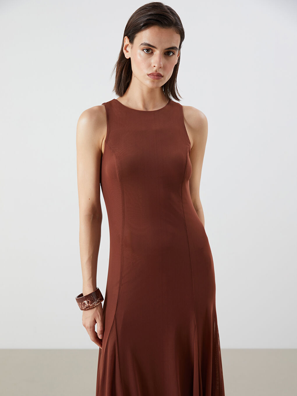 Woman BROWN Dress -S5Q583Z8-HHB