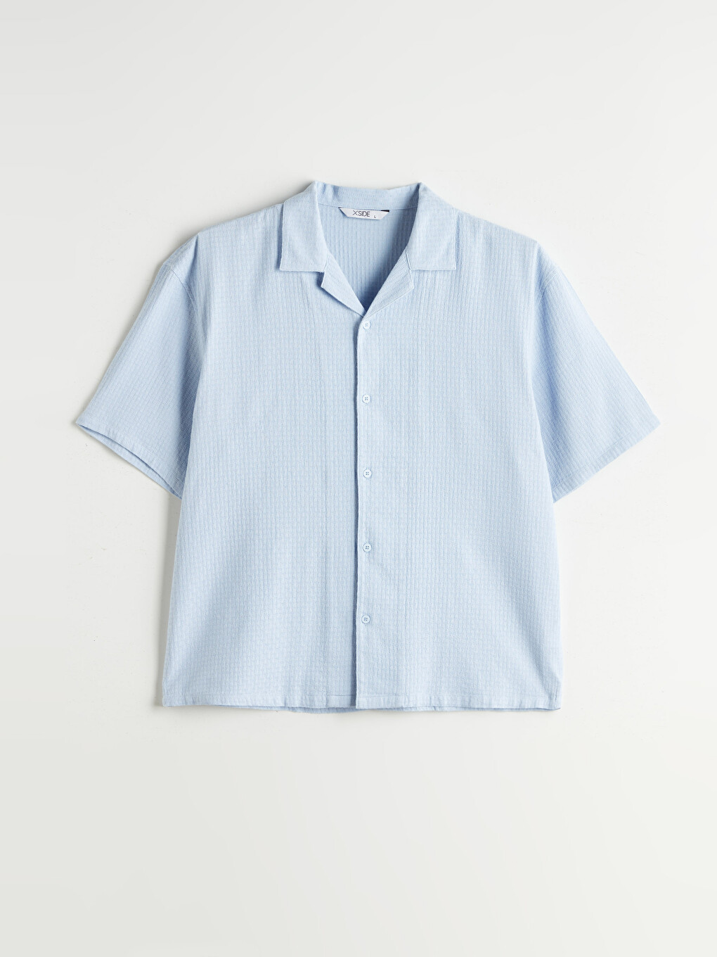 Relaxed Fit Resort Collar Short Sleeve Men's Shirt-4