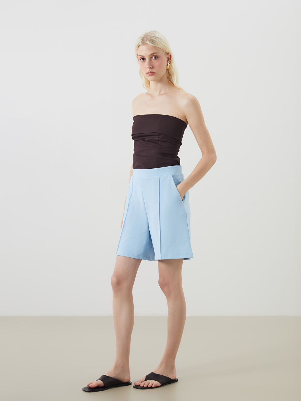 Elasticated Waist Women's Shorts -S5Q590Z8-G4M