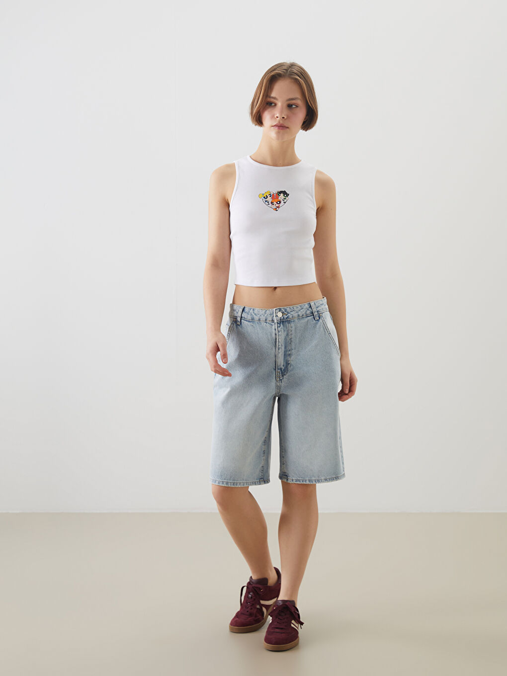 Bermuda Fit Women's Denim Shorts -S5Q595Z8-CU5