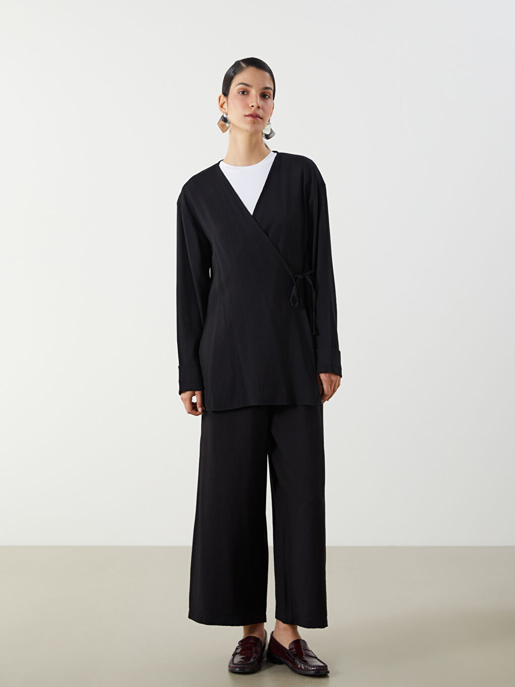 Woman BLACK Kimono -S5Q621Z8-CVL