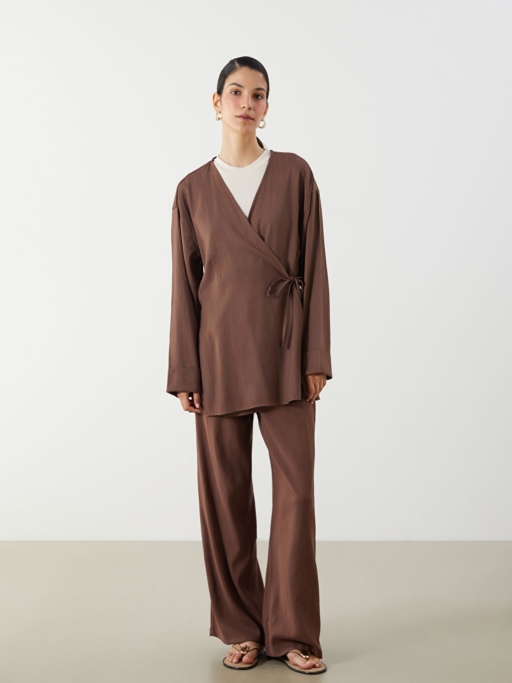 Woman BROWN Kimono -S5Q621Z8-D2N