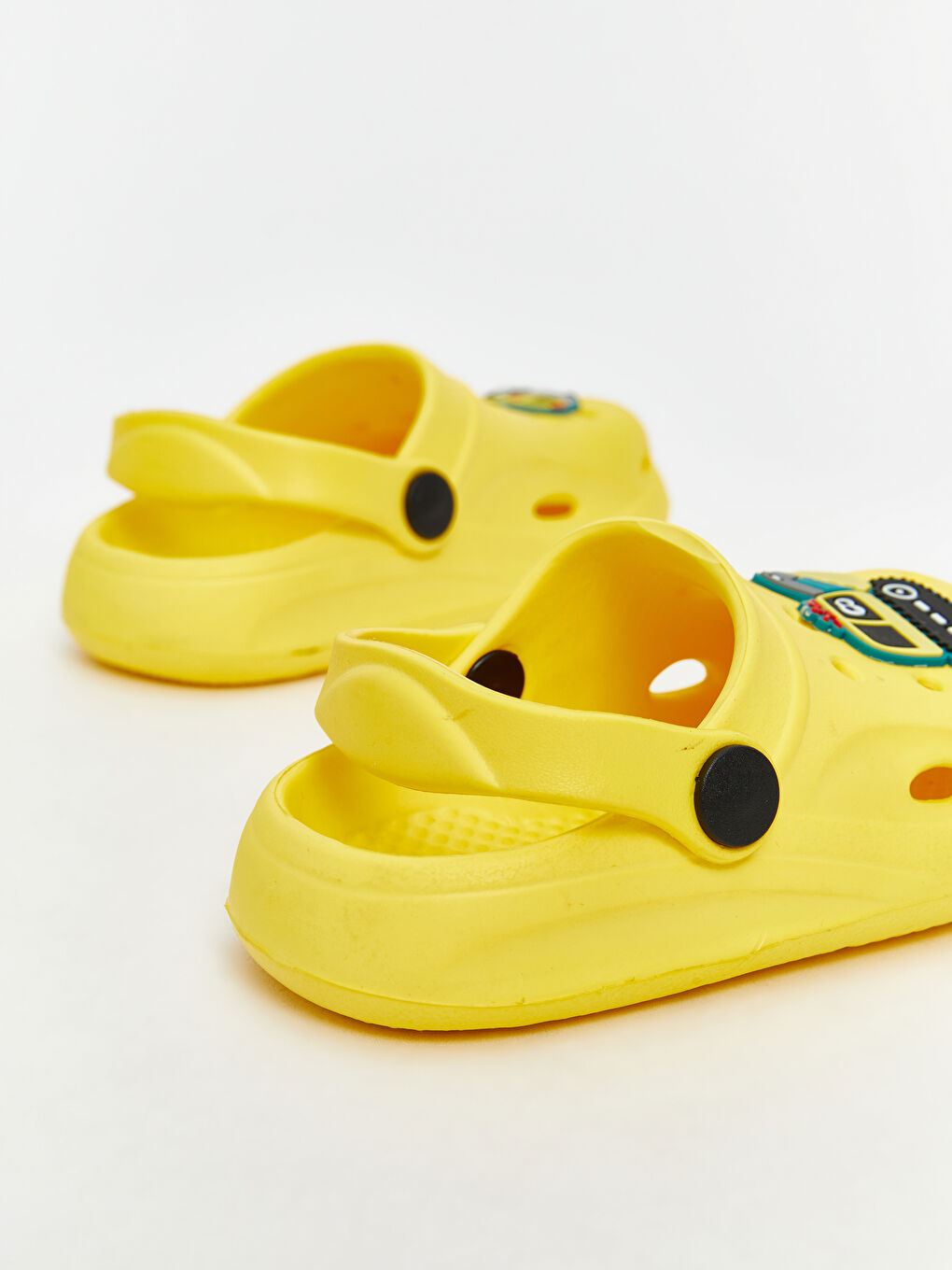 Sarı Baskılı Erkek Bebek Plaj Sandaleti-4