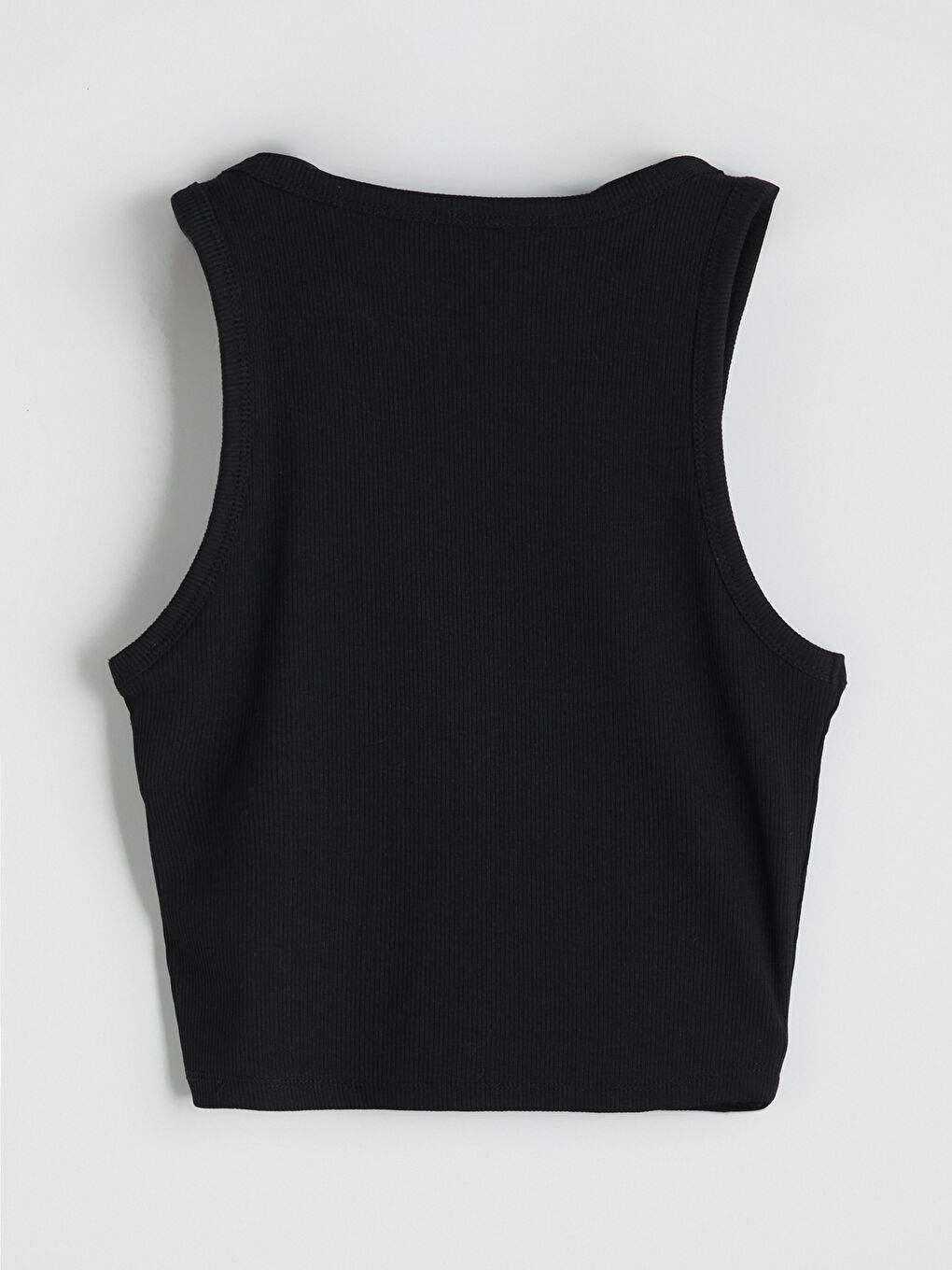 Beyaz Bisiklet Yaka Kadın Crop Atlet 2'li-11