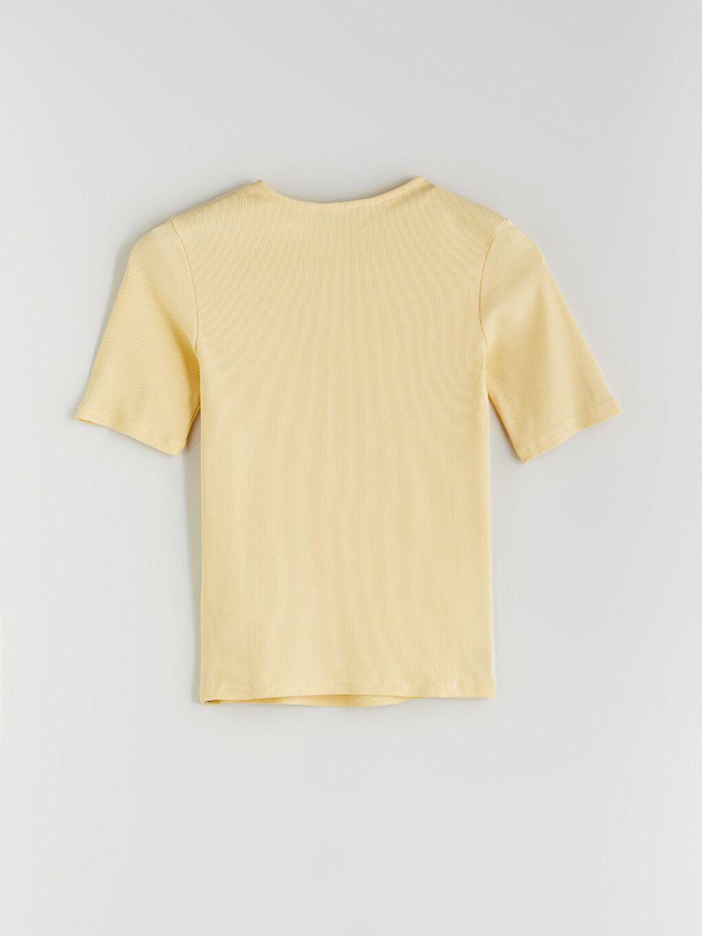 Crew Neck Textured Women's T-Shirt -S5Q641Z8-FUN