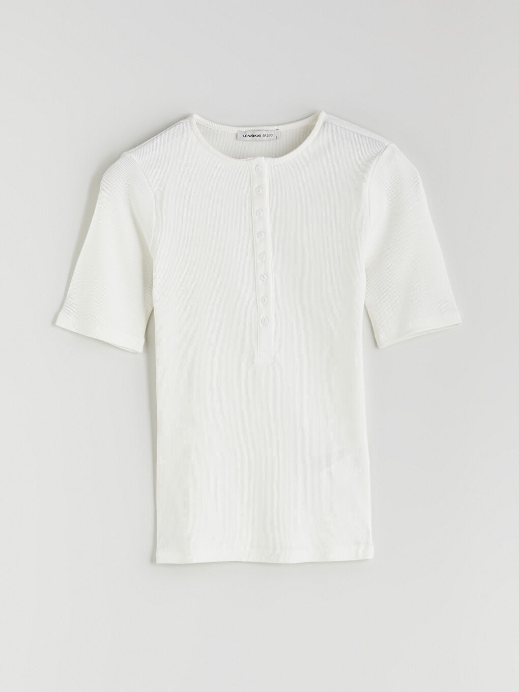 Crew Neck Textured Women's T-Shirt -S5Q641Z8-R9J