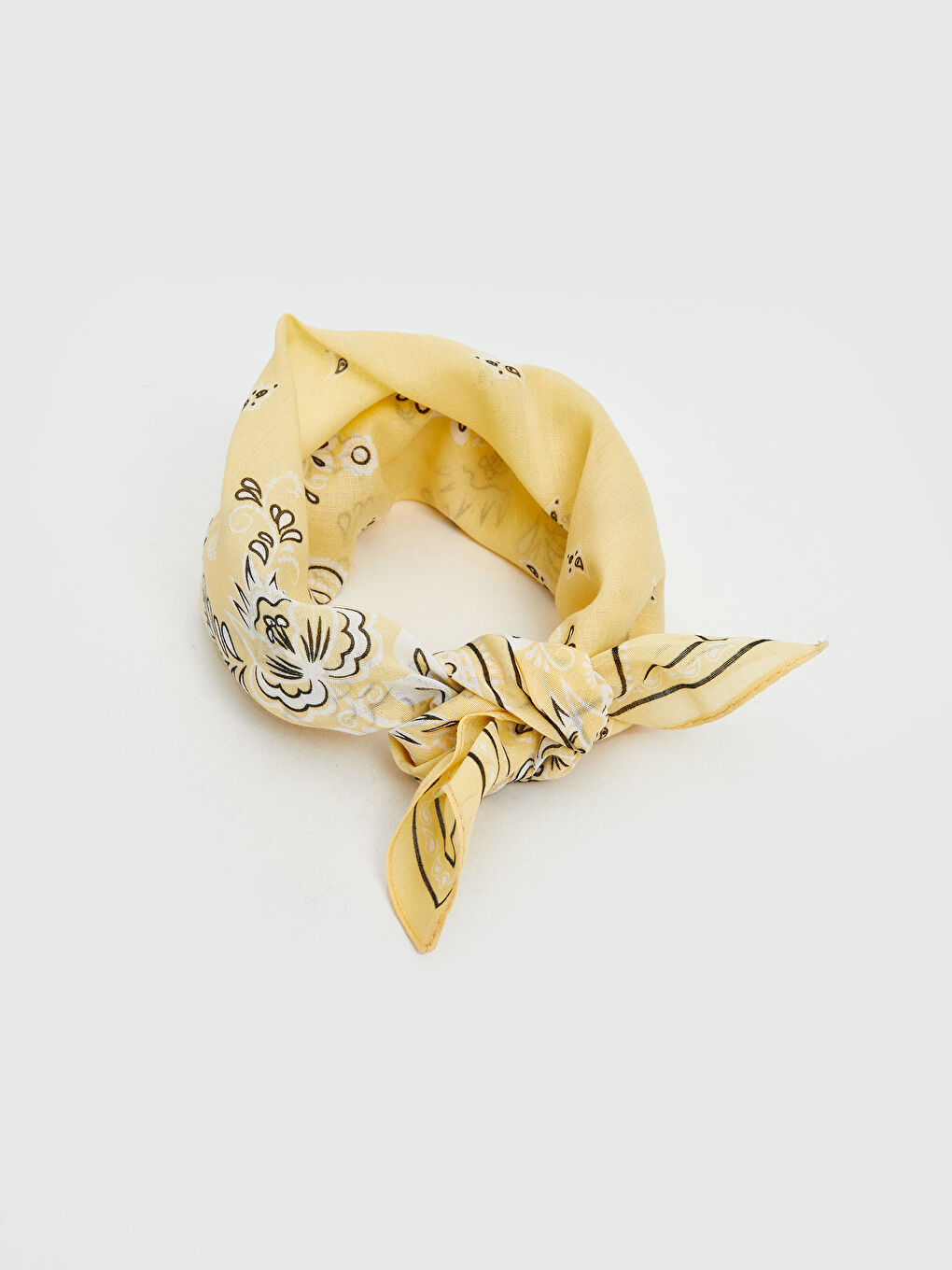 Sarı Desenli Kadın Bandana