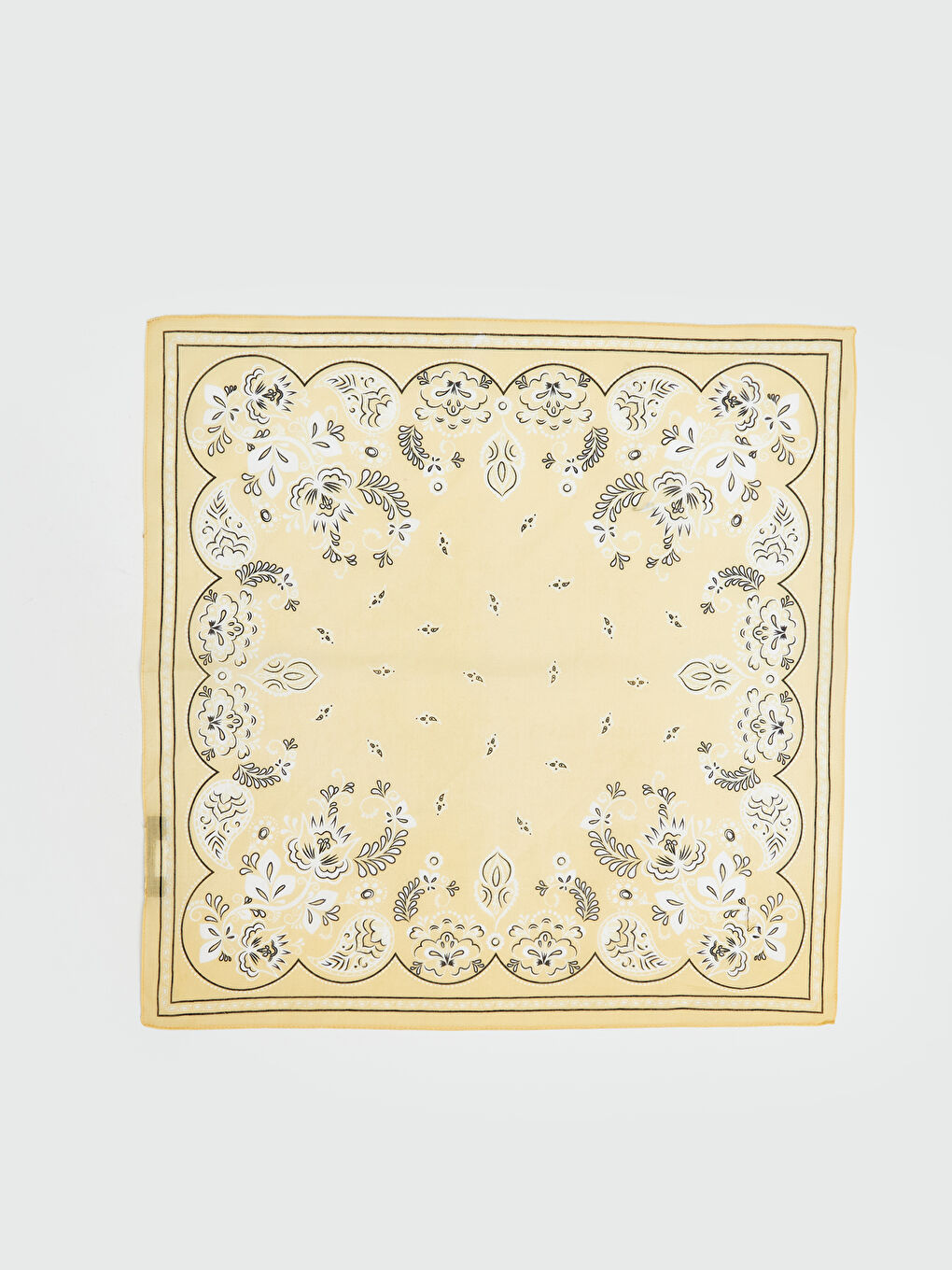 Sarı Desenli Kadın Bandana-1
