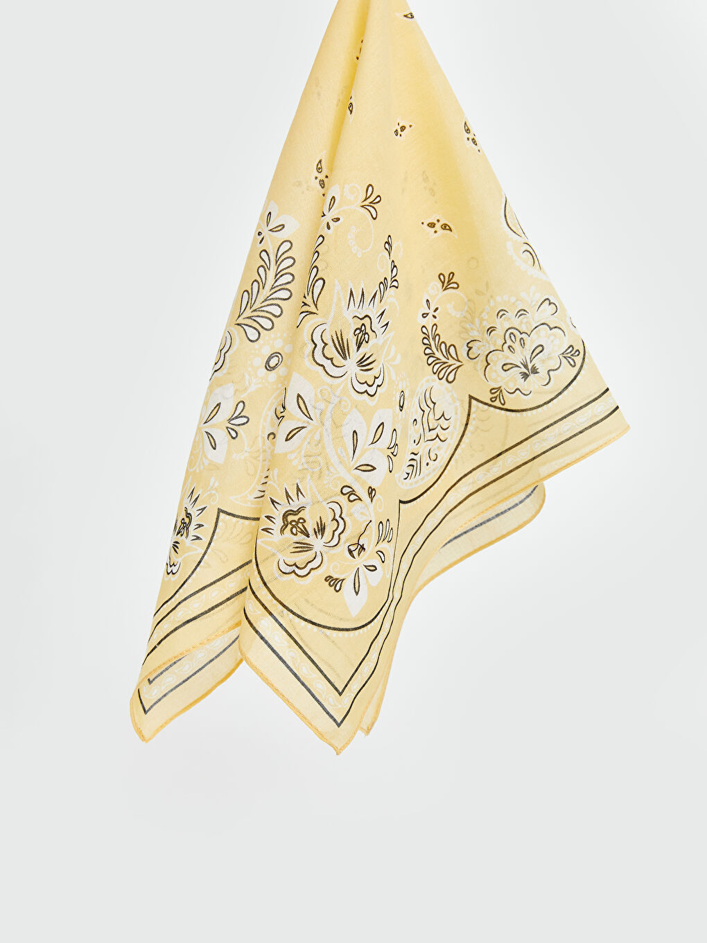 Sarı Desenli Kadın Bandana-2