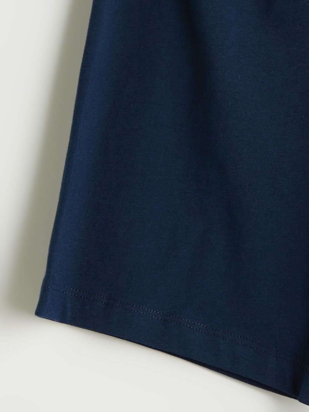 Lacivert Beli Lastikli Erkek Çocuk Pijama Şort-1