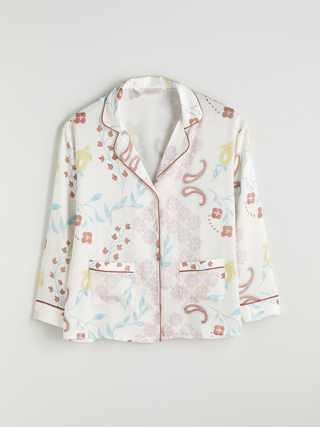 Shirt Collar Patterned Women's Pyjama Set -S5Q688Z8-LRA
