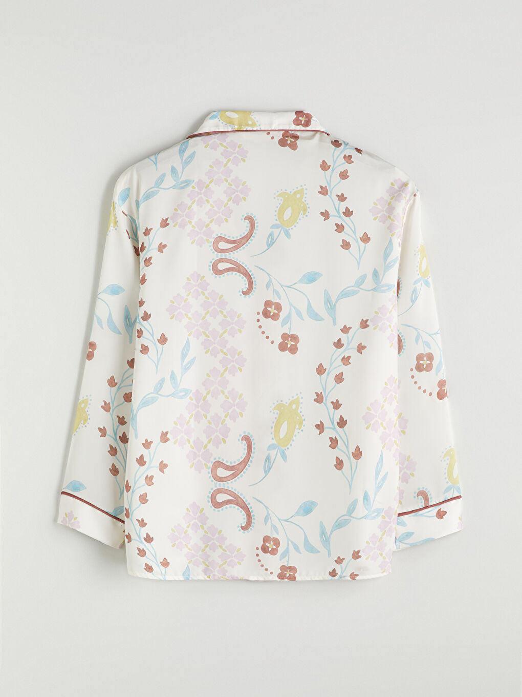 Shirt Collar Patterned Women's Pyjama Set -S5Q688Z8-LRA