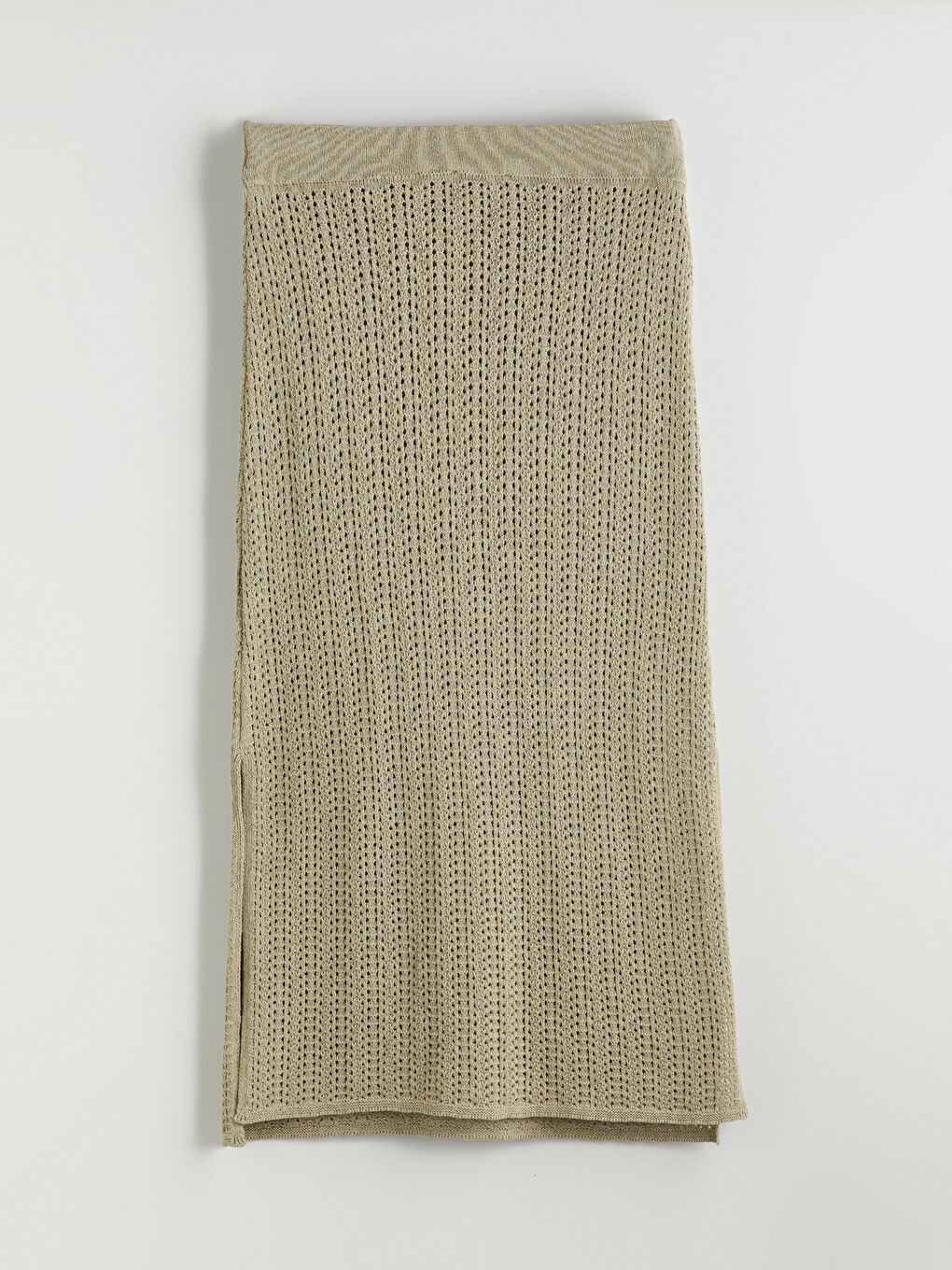 Elastic Waist Hole-Knitted Tricot Skirt -S5Q689Z8-19R