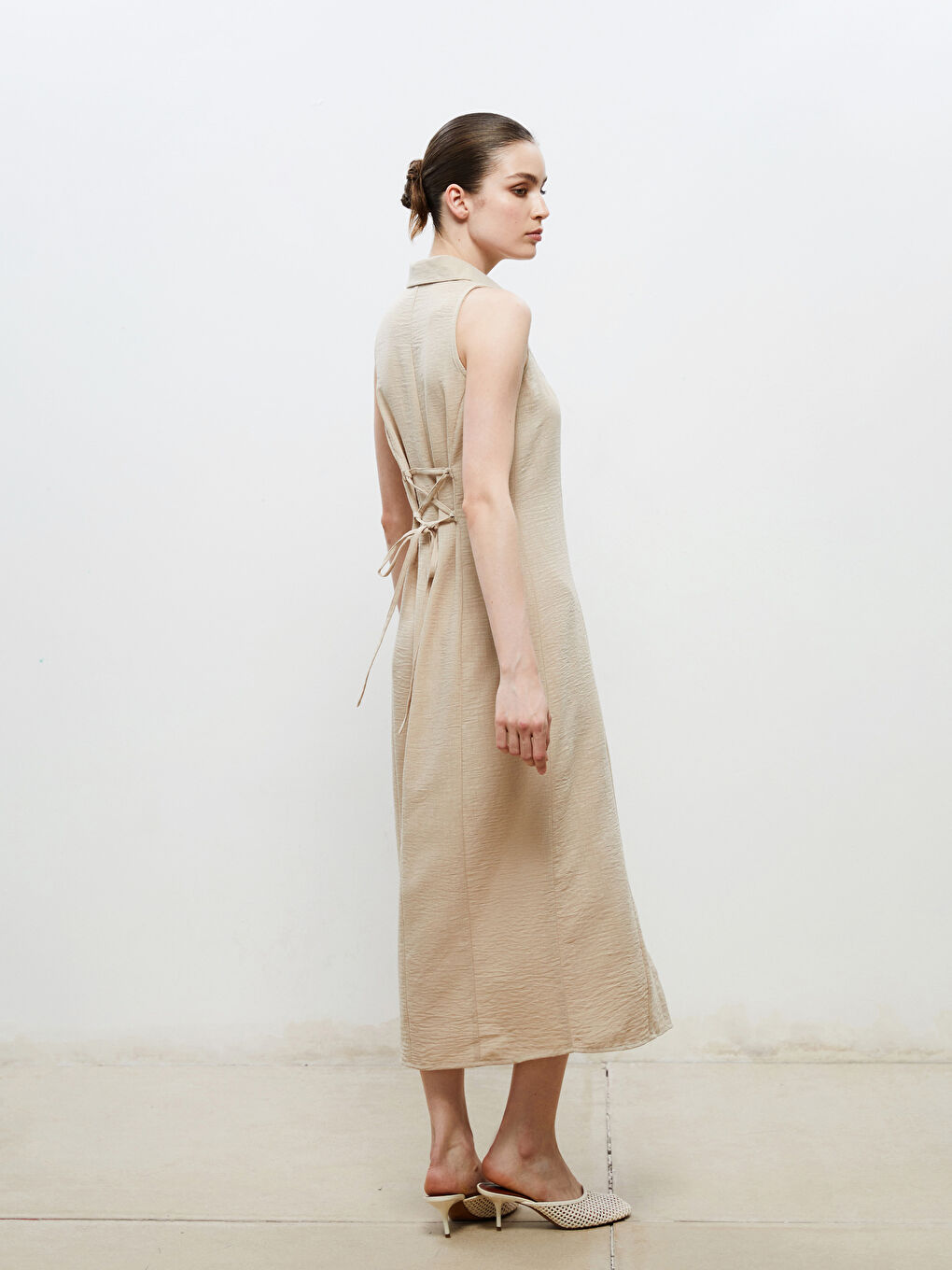 Woman BEIGE Dress -S5Q692Z8-HZZ