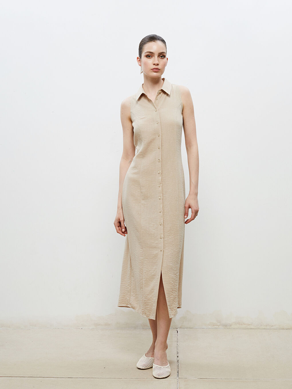 Woman BEIGE Dress -S5Q692Z8-HZZ