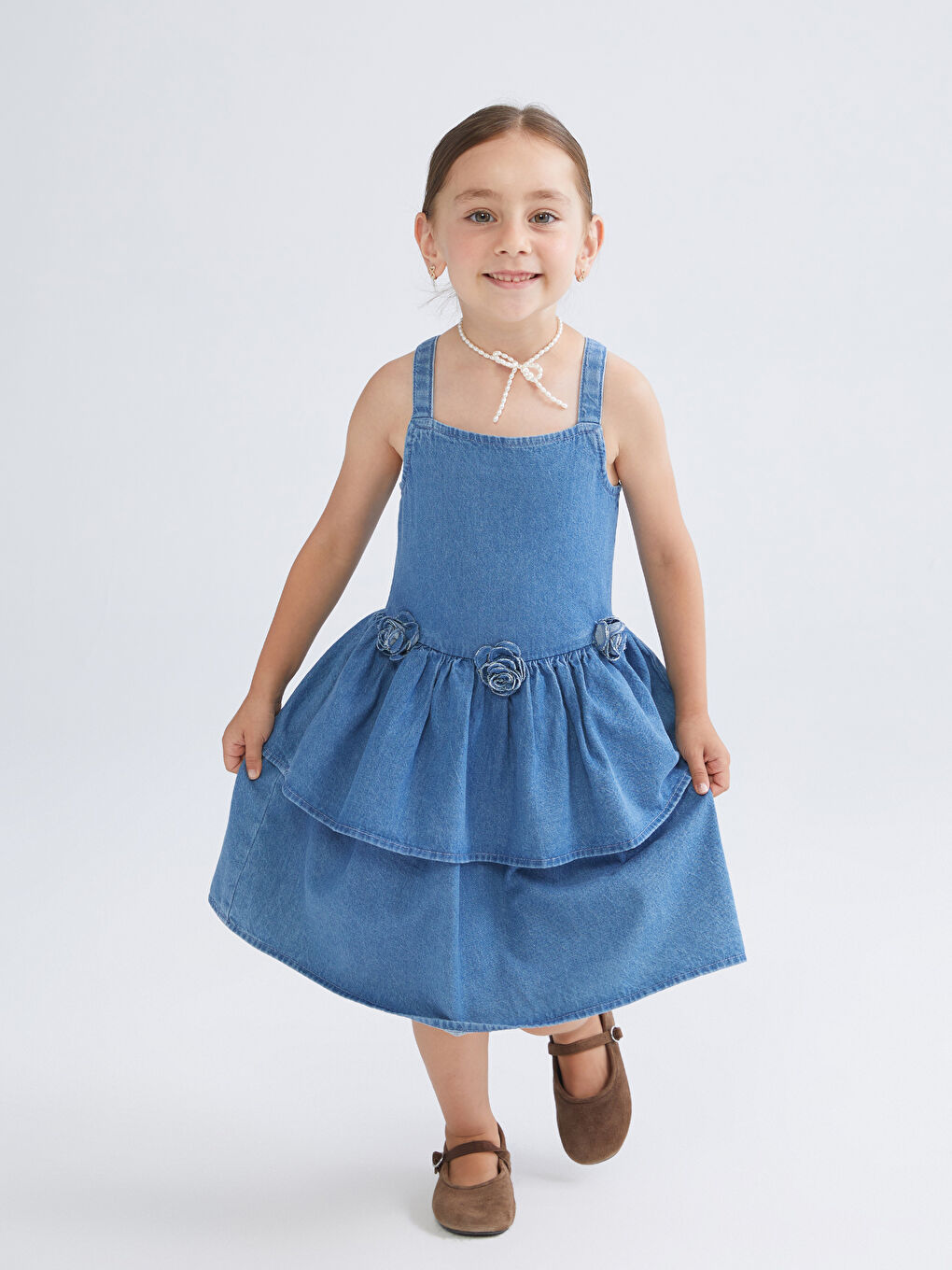 LCW Kids Girl INDIGO Denim Dress -S5Q693Z1-507