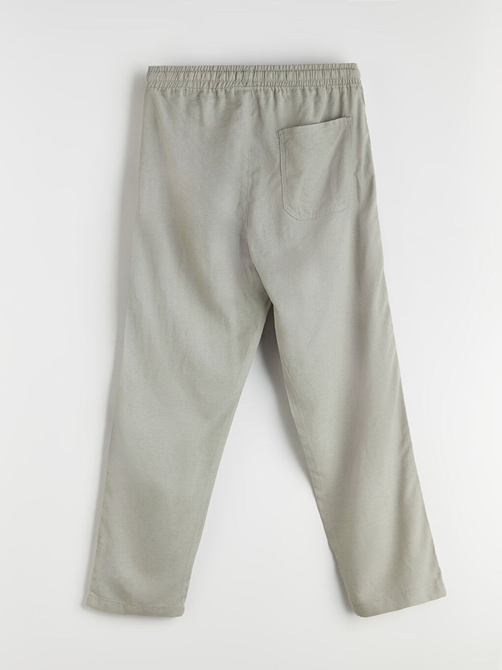 Yeşil Rahat Kalıp Keten Karışımlı Erkek Pantolon-5