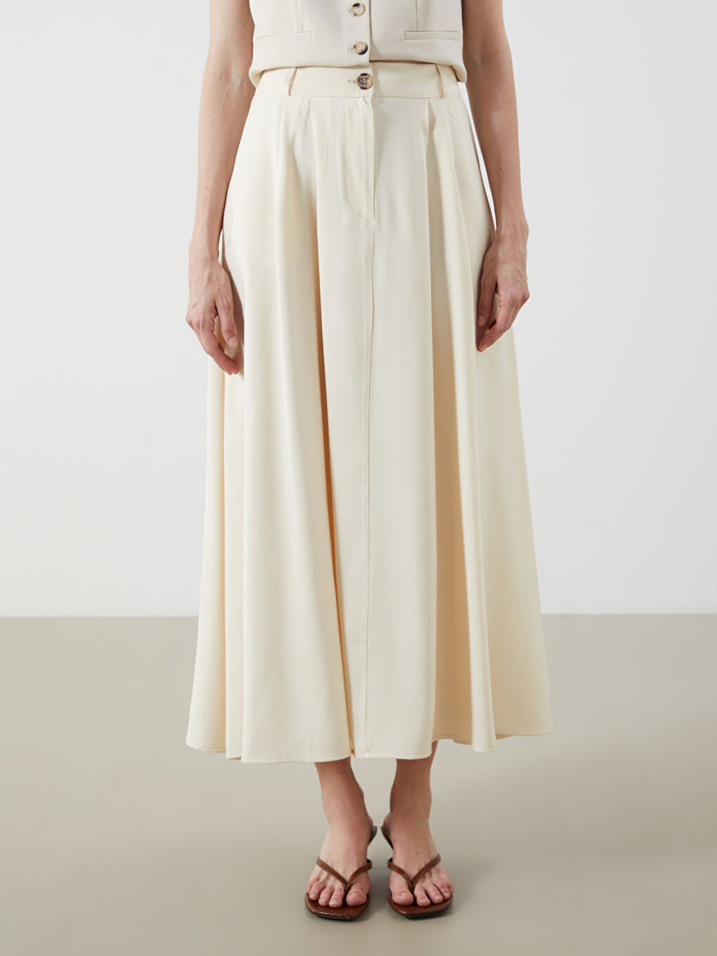 Woman BEIGE Skirt -S5Q728Z8-FQQ