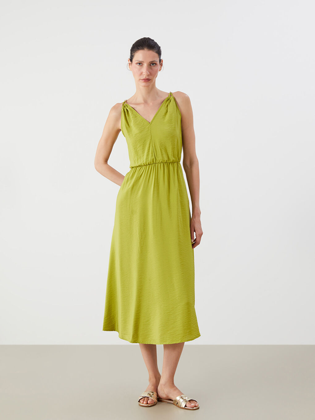 LCWAIKIKI Classic Woman GREEN Dress -S5Q729Z8-K95