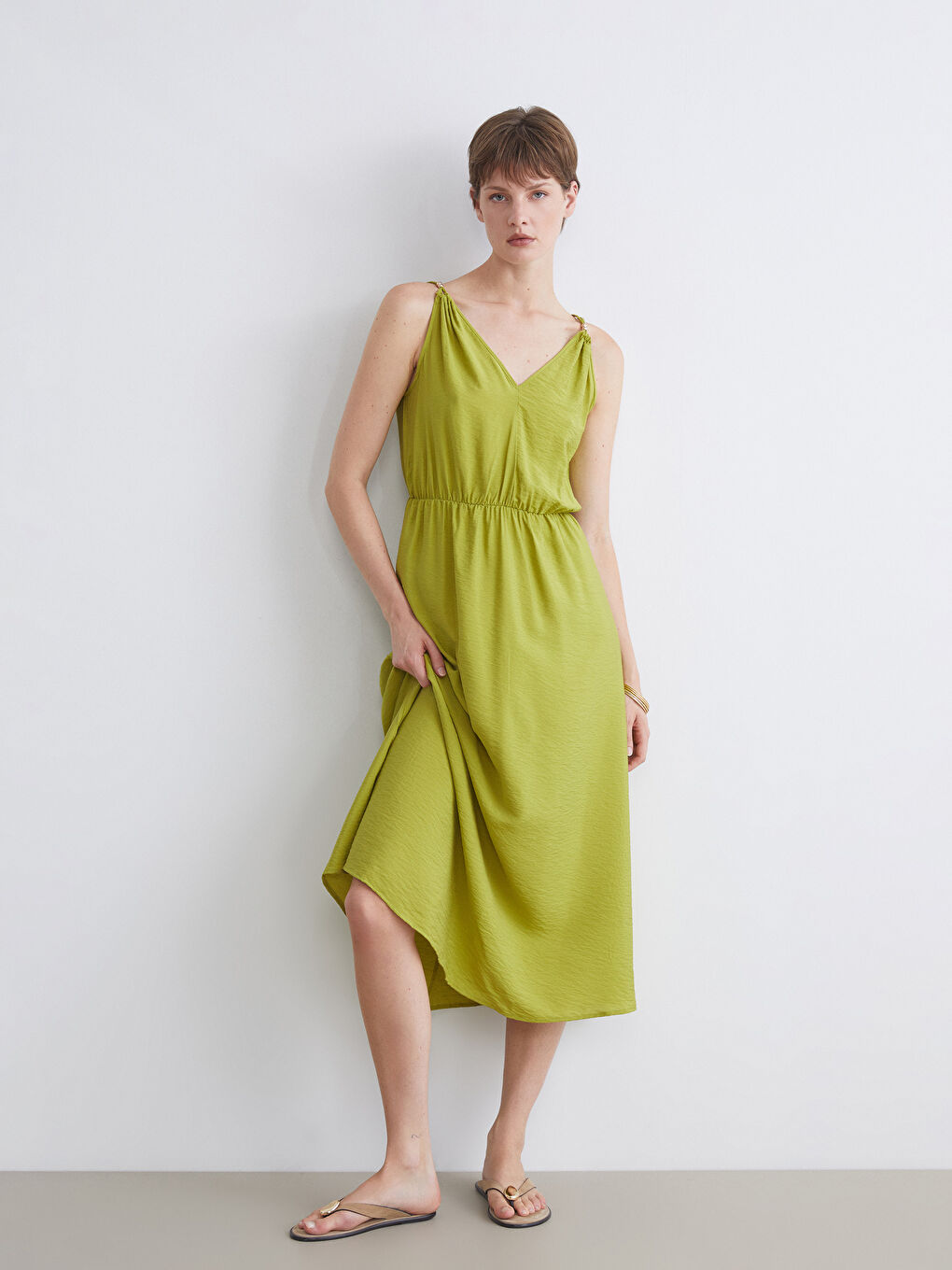 LCWAIKIKI Classic Woman GREEN Dress -S5Q729Z8-K95