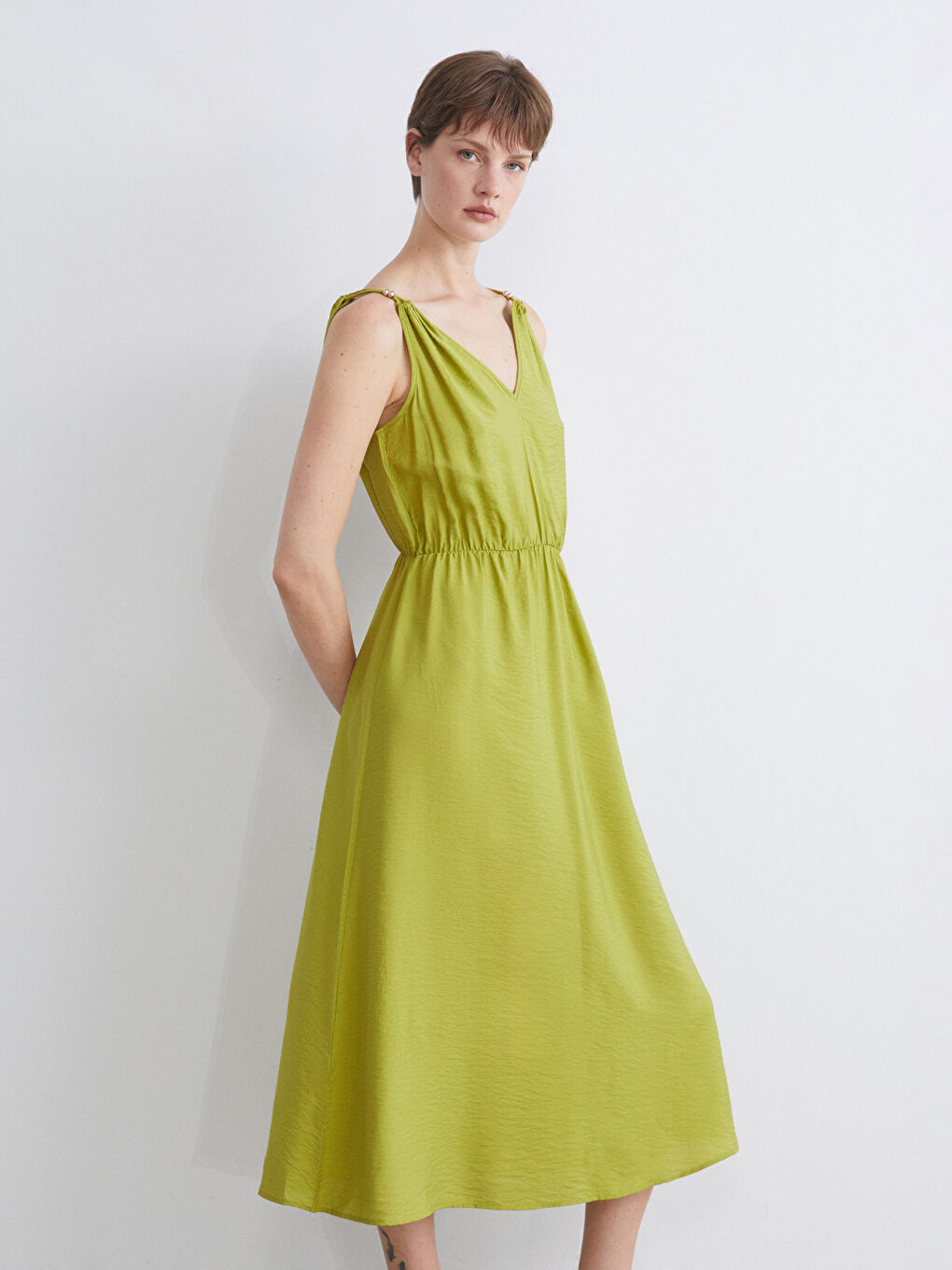 LCWAIKIKI Classic Woman GREEN Dress -S5Q729Z8-K95