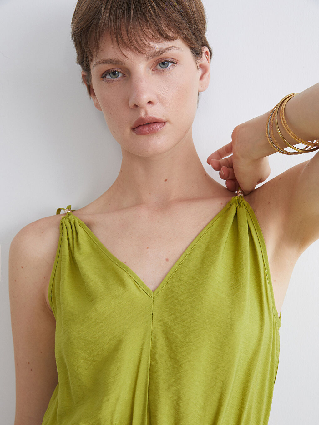 LCWAIKIKI Classic Woman GREEN Dress -S5Q729Z8-K95