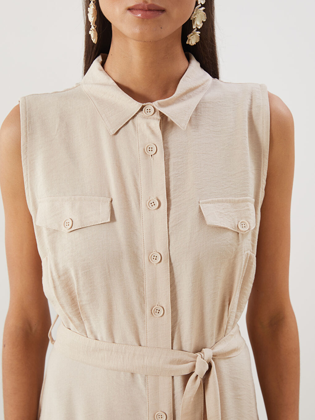 Belted Shirt Dress -S5Q732Z8-CR8