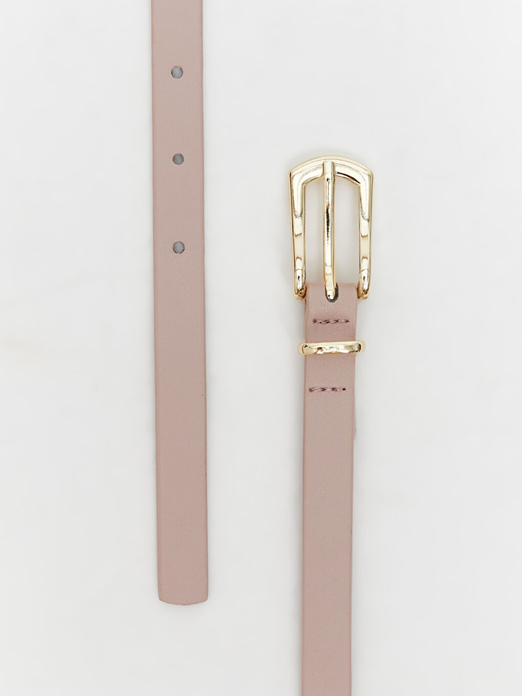 Pembe Deri Görünümlü Kadın Kemer 2'li-2