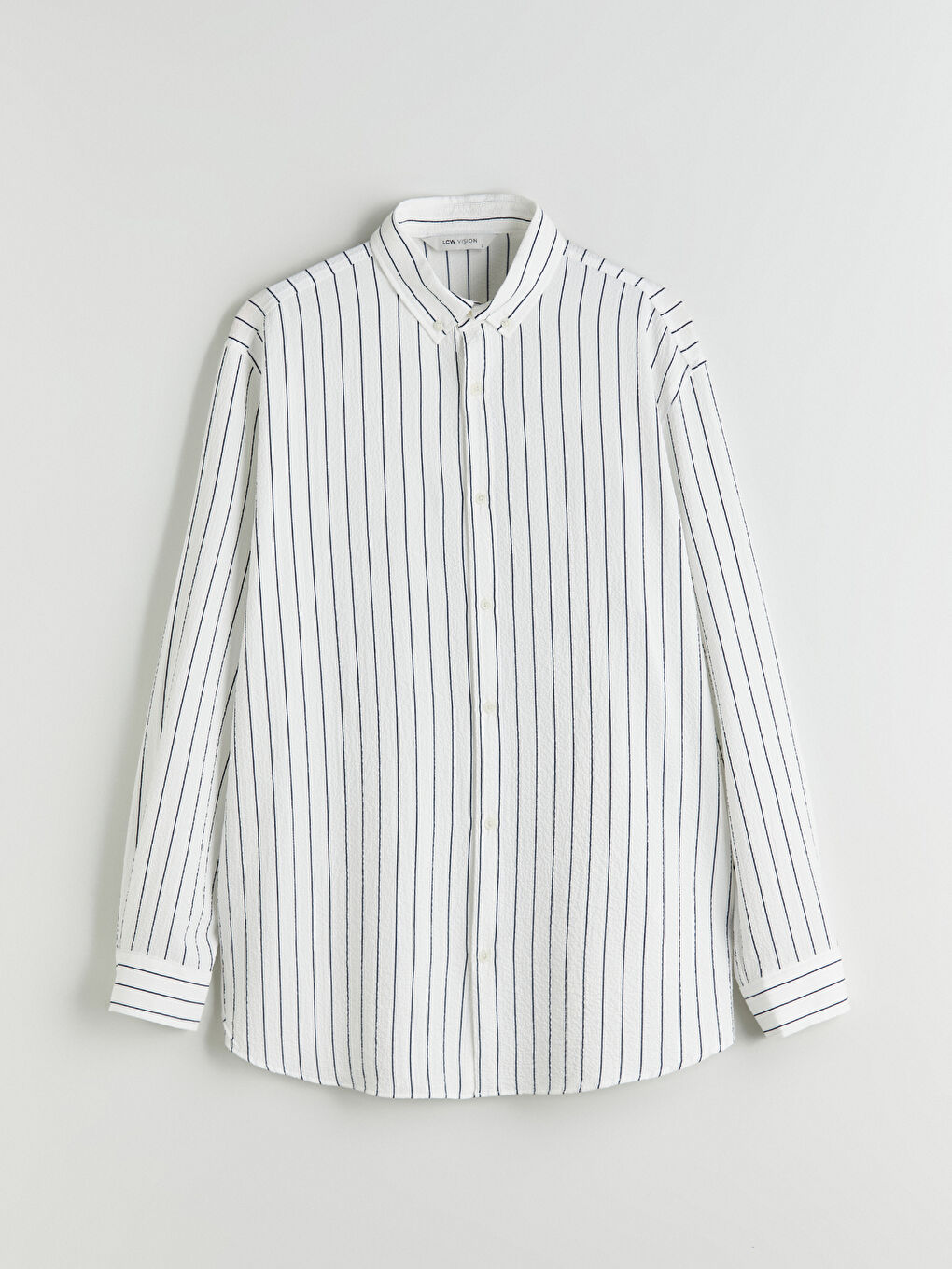 LCW Vision Slim Fit Long Sleeve Striped Men's Shirt -S5Q744Z8-LJX