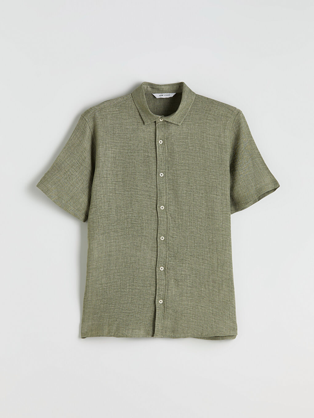 Yeşil Regular Fit Kısa Kollu Erkek Gömlek-4