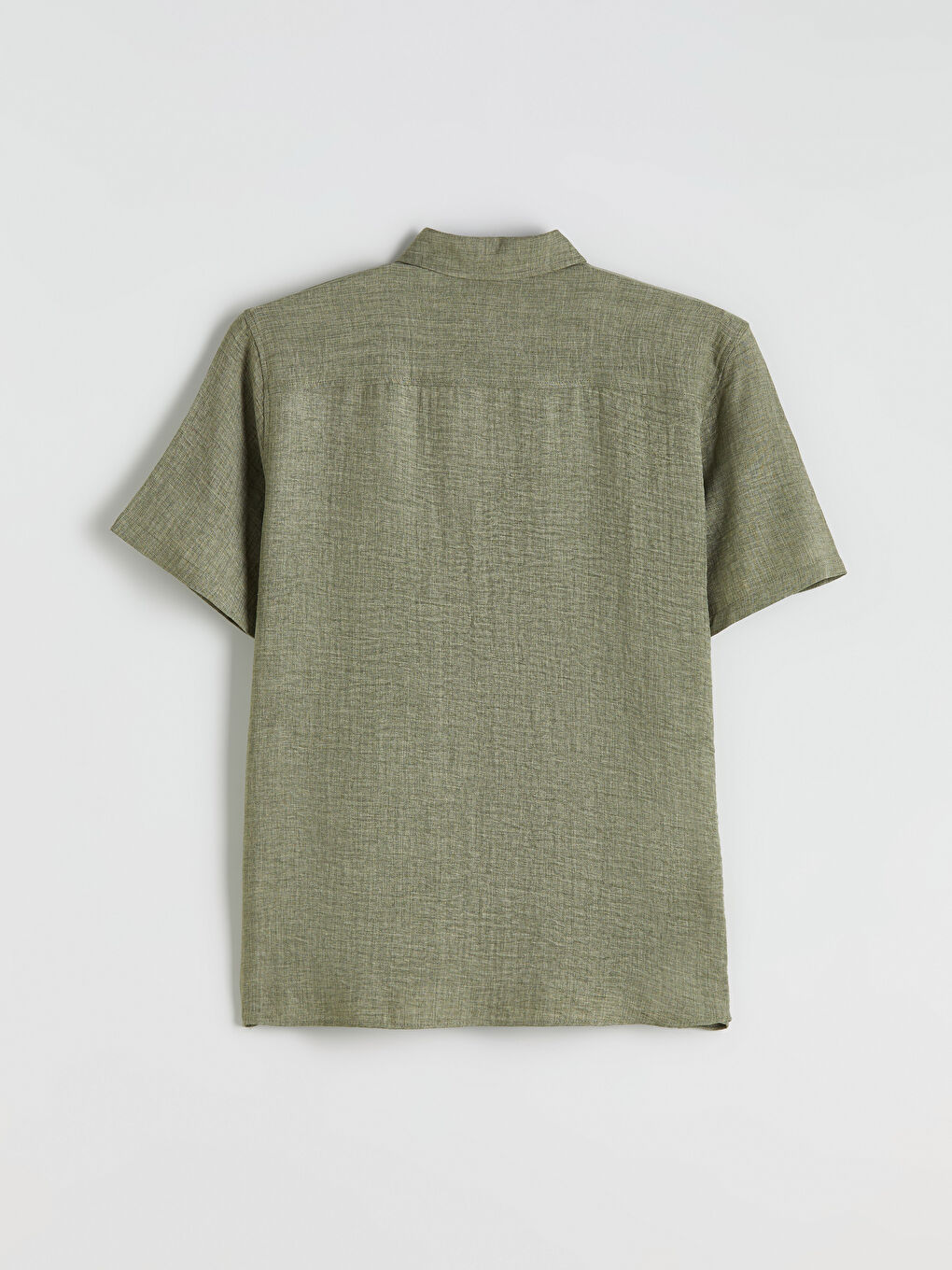 Yeşil Regular Fit Kısa Kollu Erkek Gömlek-5