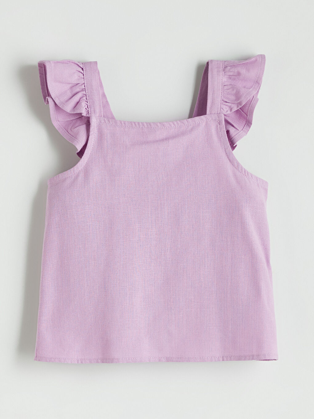 Lila Kare Yaka Kız Çocuk Bluz