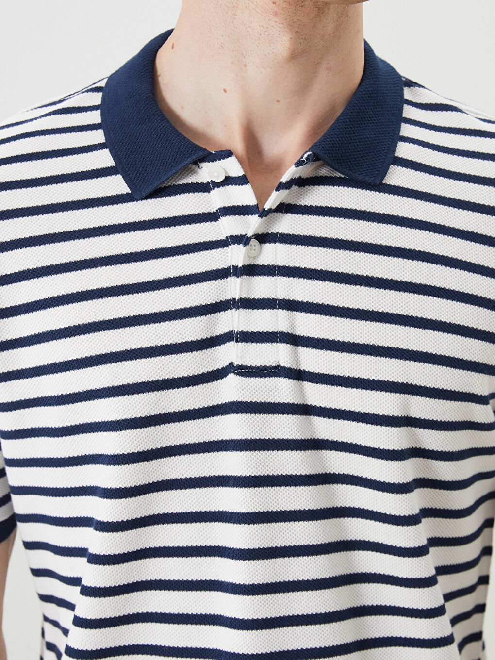 SOUTHBLUE Polo Neck Striped Pique Men's T-Shirt -S5Q764Z8-R9J