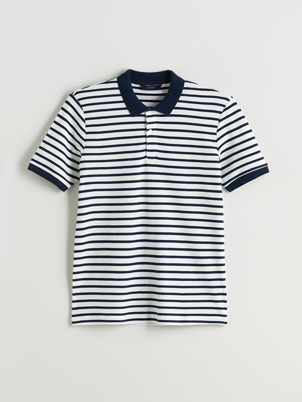 SOUTHBLUE Polo Neck Striped Pique Men's T-Shirt -S5Q764Z8-R9J