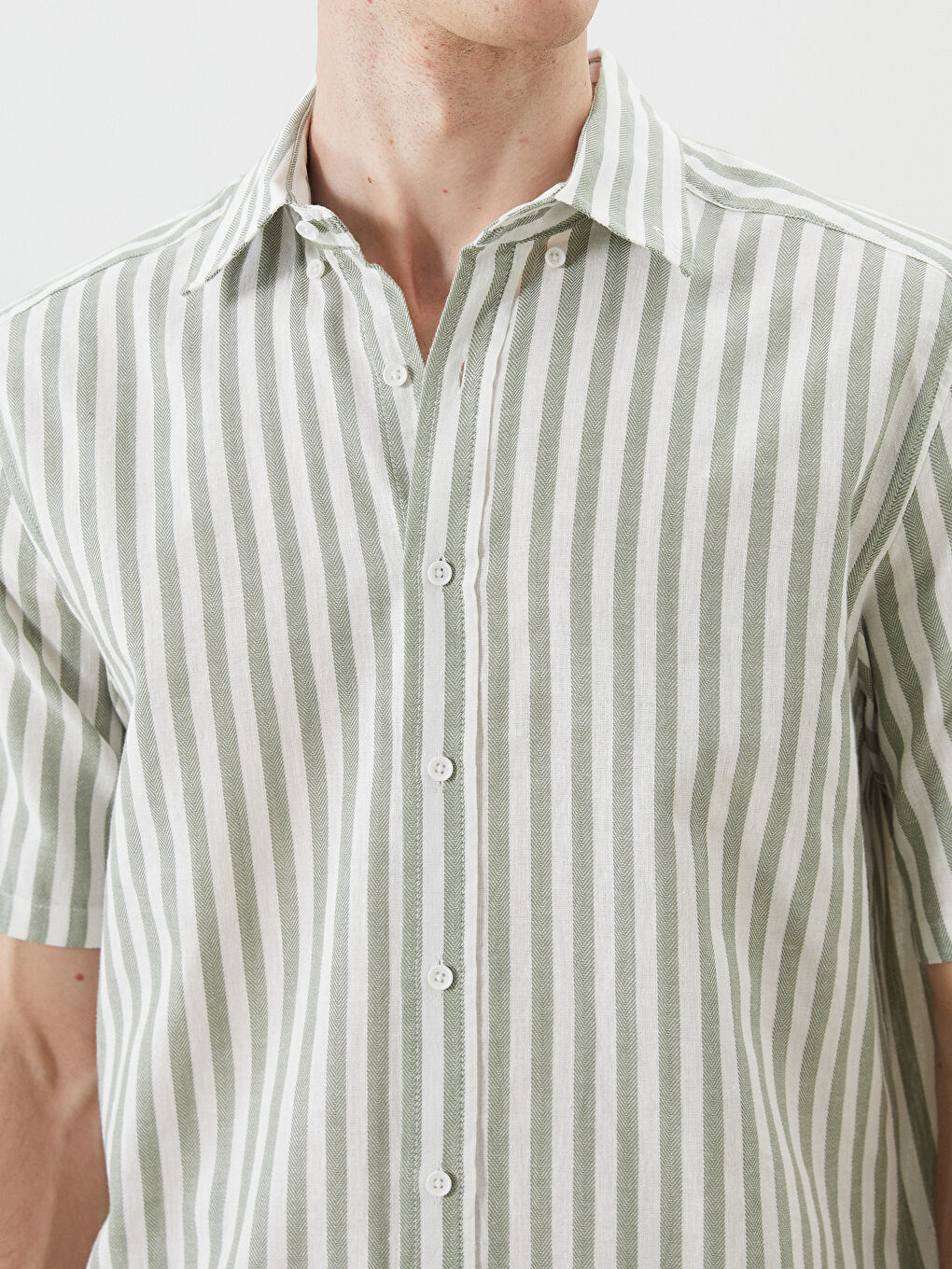 SOUTHBLUE Regular Fit Short Sleeve Striped Men's Shirt -S5Q775Z8-LRR