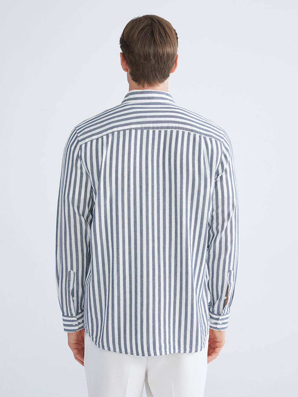 LC WAIKIKI Regular Fit Long Sleeve Striped Men's Shirt -S5Q776Z8-LGB
